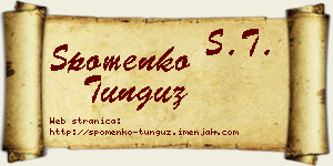 Spomenko Tunguz vizit kartica